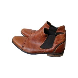 Navos Bull Boxer Chelsea Ankle Boots Men's 11 Brown Leather Casual Smart Classic